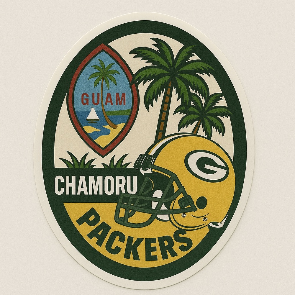 Chamoru NFL Packers Waterproof Sticker